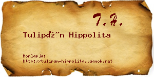 Tulipán Hippolita névjegykártya